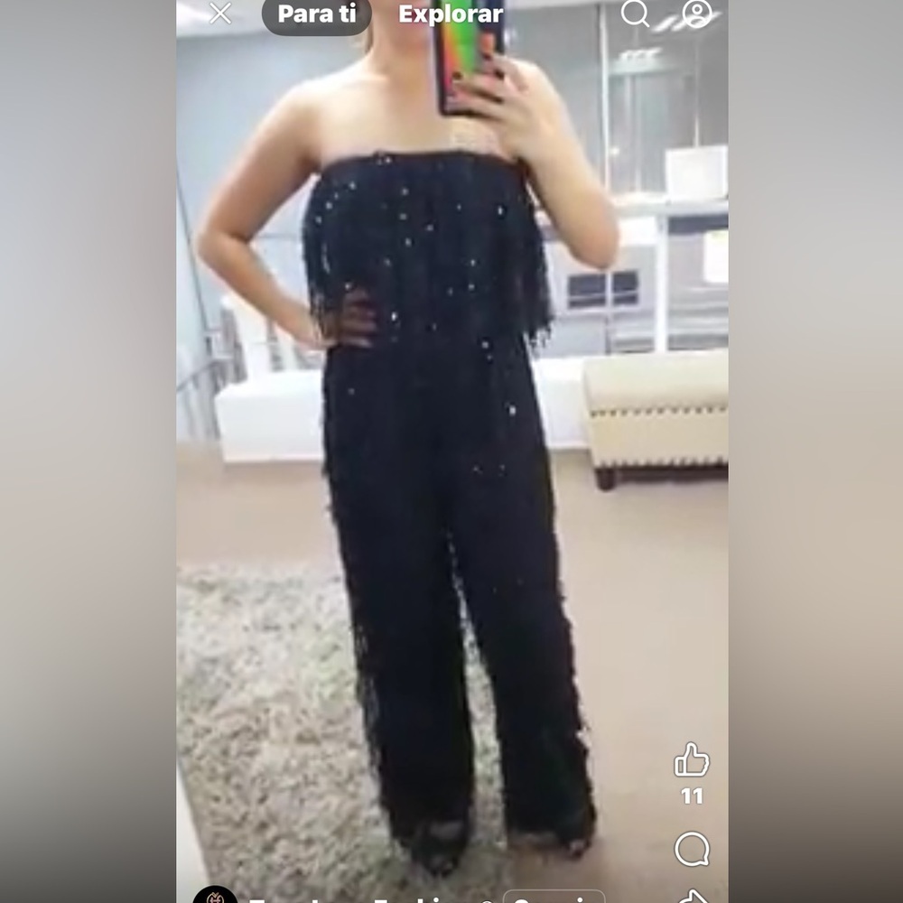 Chic Black Strapless Jumpsuit